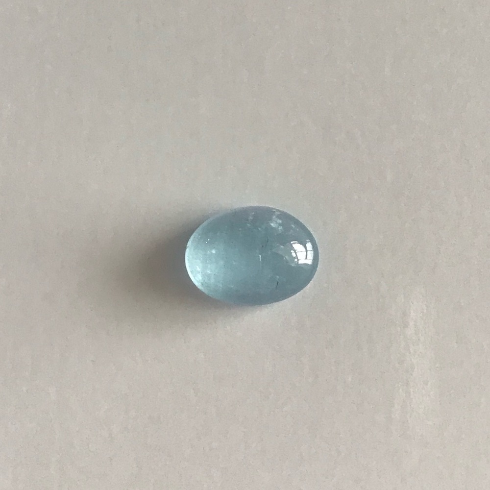 NWOT Genuine Oval Aqua Marine Cabochon